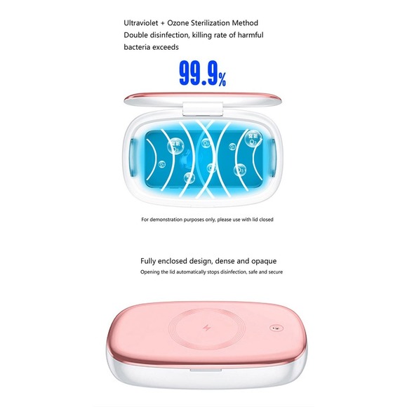 NWT-STERILIZER FOR PHONE with Charger for all items including glasses etc - Picture 2 of 11
